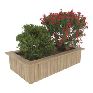 railclone wooden garden planter preview render